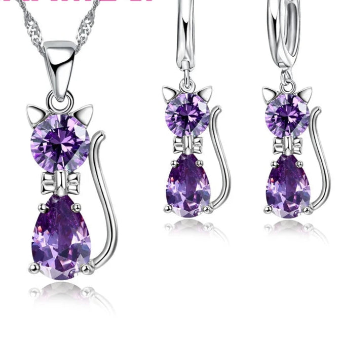 DaniLuxe “Whispers of Grace” Fox Jewelry Set – Necklace & Earrings