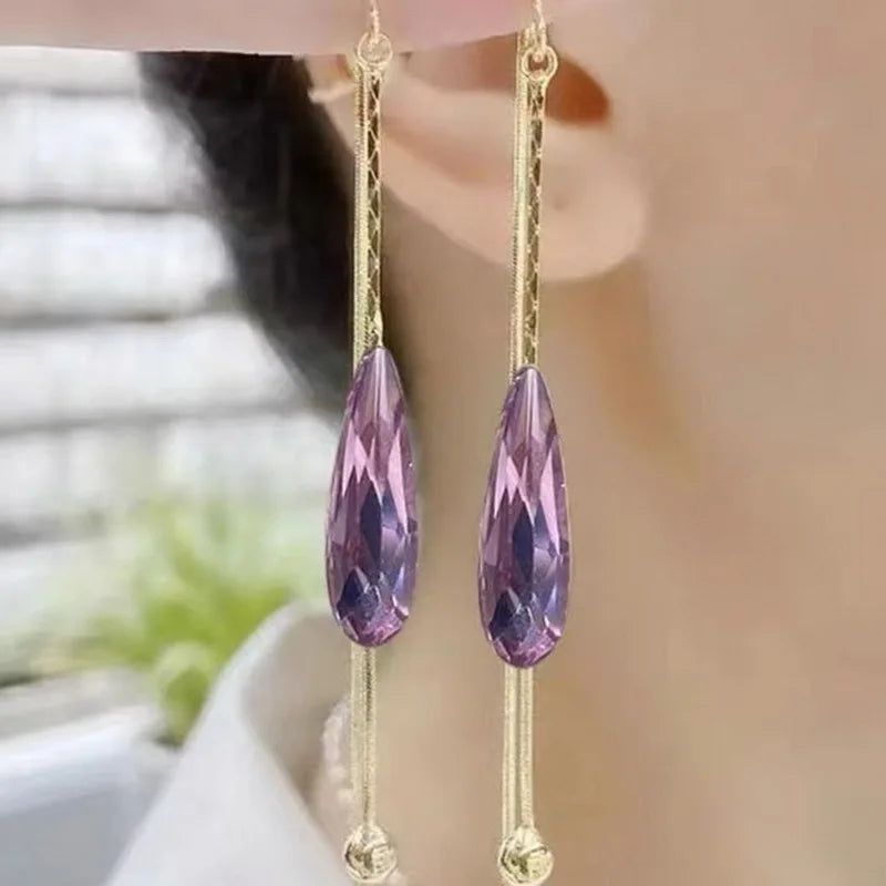 DaniLuxe “Golden Angle” Geometric Drop Earrings