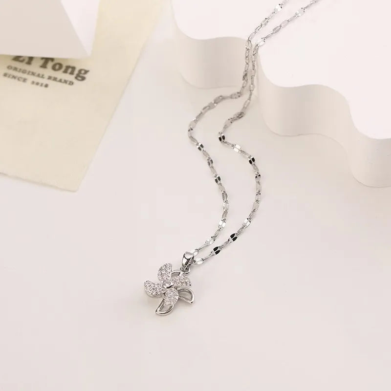DaniLuxe “SunChic” Zircon Sunflower Pendant Necklace – With Smart Fitness Function