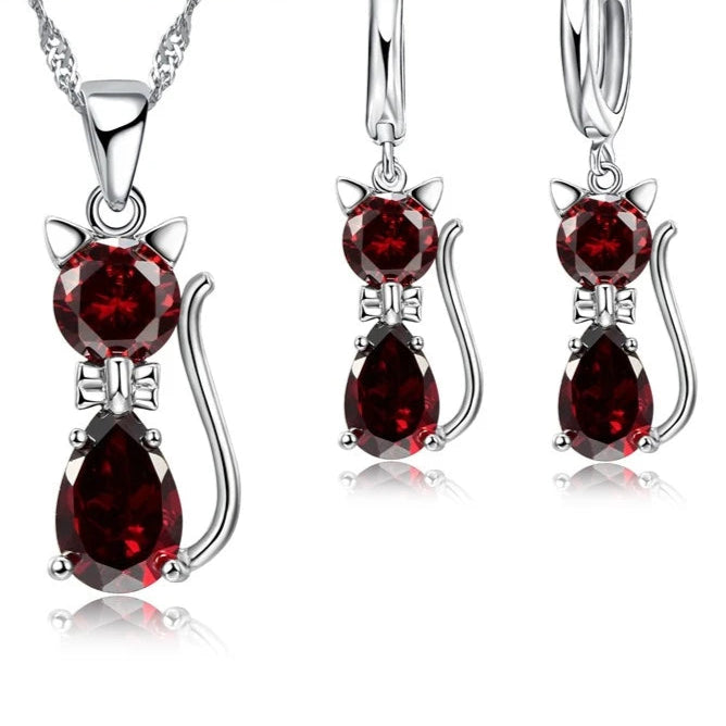 DaniLuxe “Whispers of Grace” Fox Jewelry Set – Necklace & Earrings