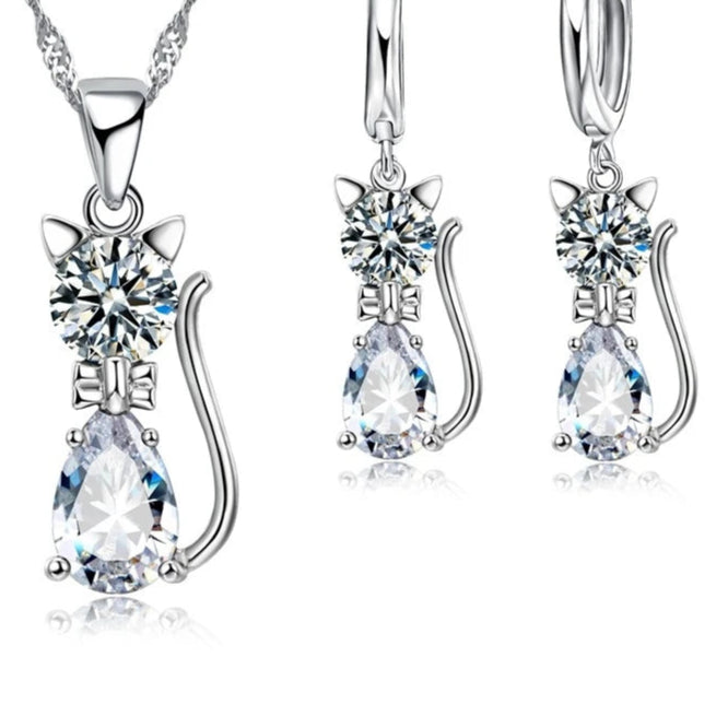 DaniLuxe “Whispers of Grace” Fox Jewelry Set – Necklace & Earrings