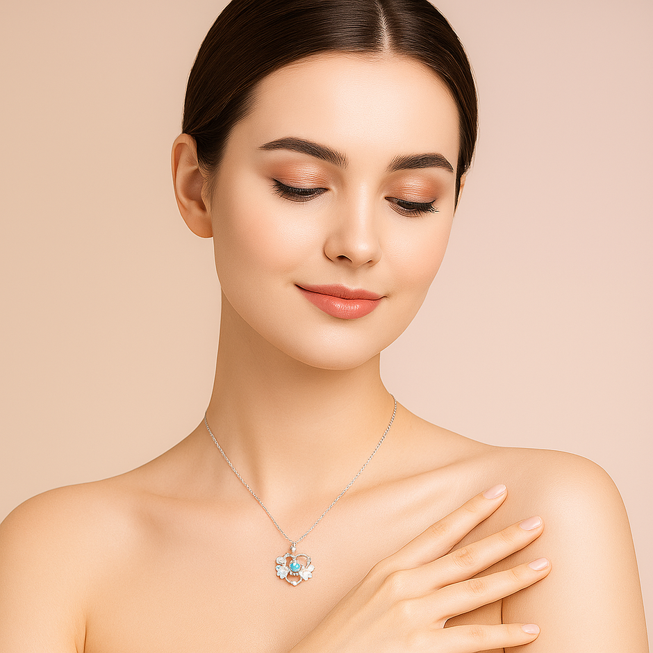 DaniLuxe™ Silver Butterfly Necklace