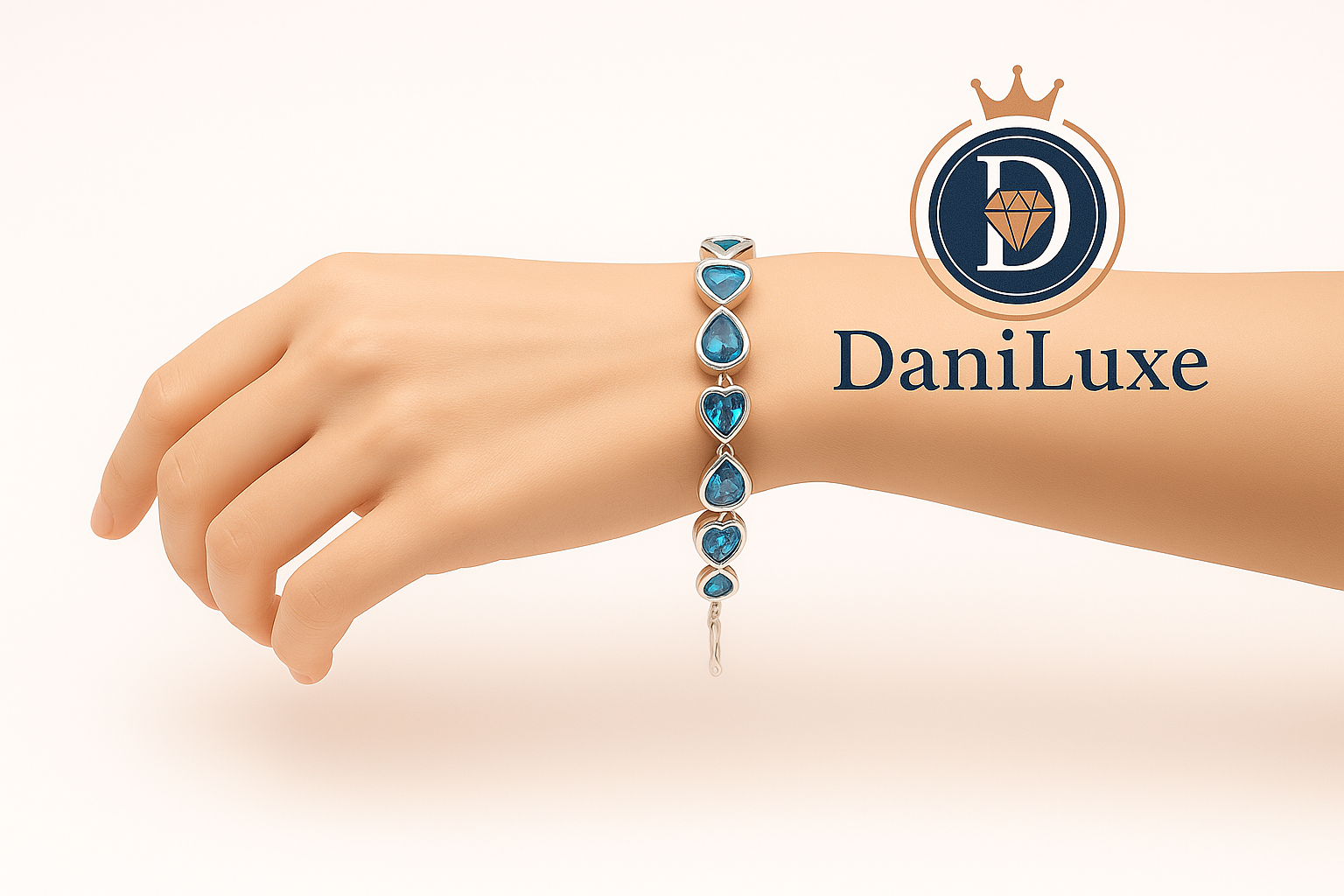 DaniLuxe™ Silver Heart Jewelry Set