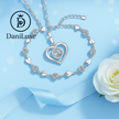 DaniLuxe™ Silver Heart Jewelry Set