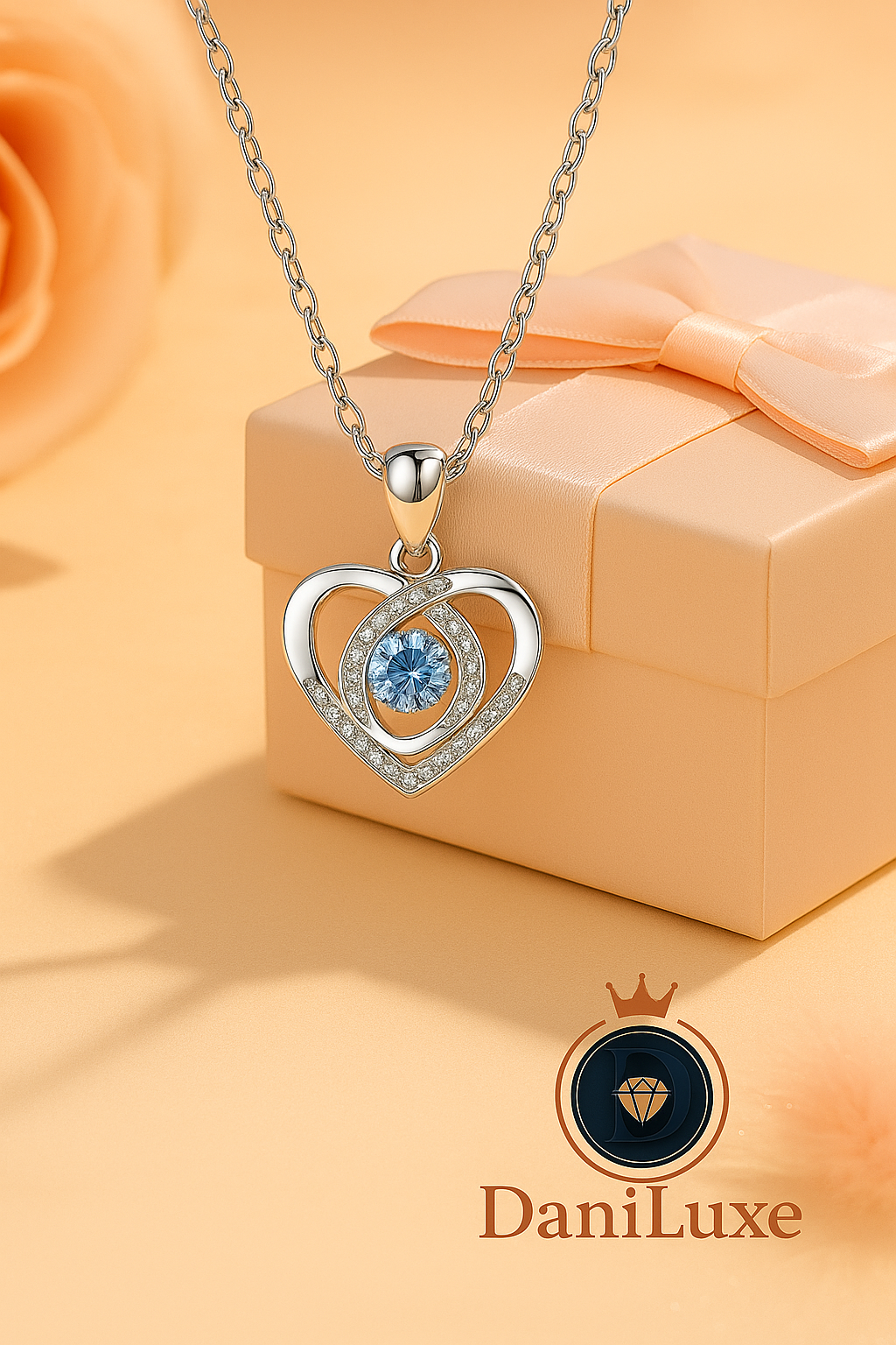 DaniLuxe™ Silver Heart Jewelry Set