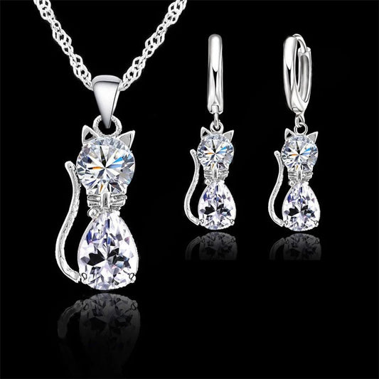 DaniLuxe “Whispers of Grace” Fox Jewelry Set – Necklace & Earrings