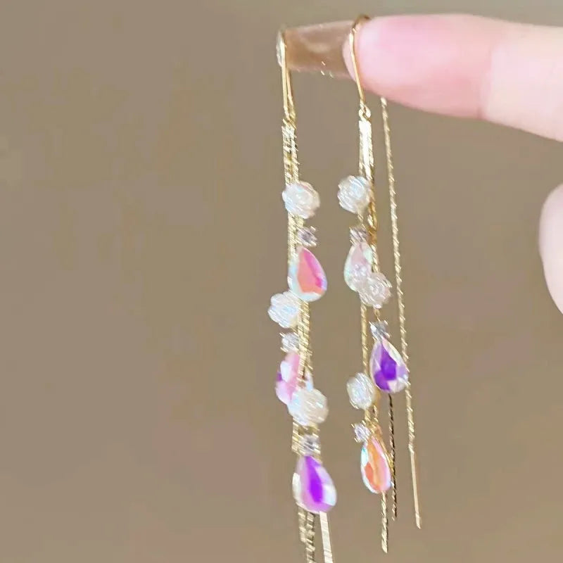 DaniLuxe “Golden Angle” Geometric Drop Earrings