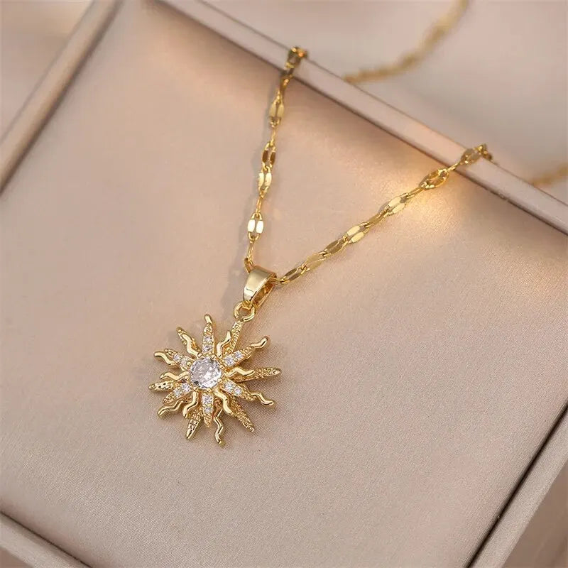 DaniLuxe “Botanica Glow” Plant-Inspired Pendant Necklace – Mood & Wellness Tracker
