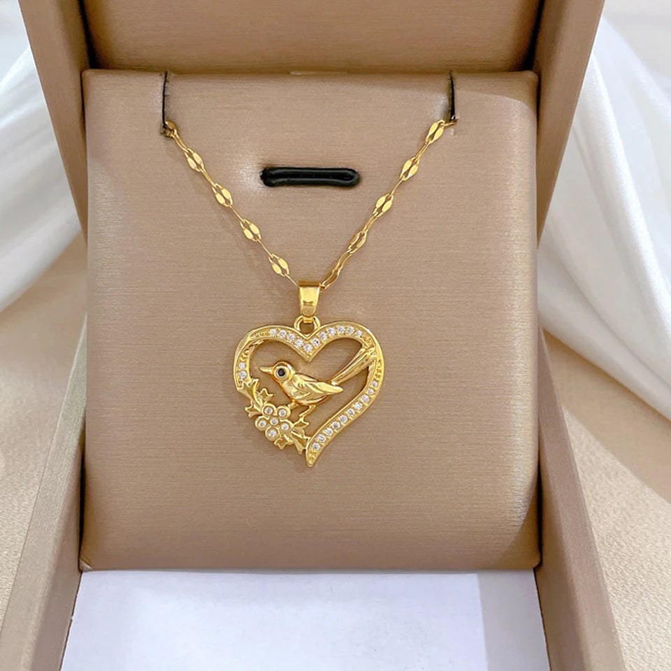 DaniLuxe “Infinite Heart” Zircon Circle Pendant
