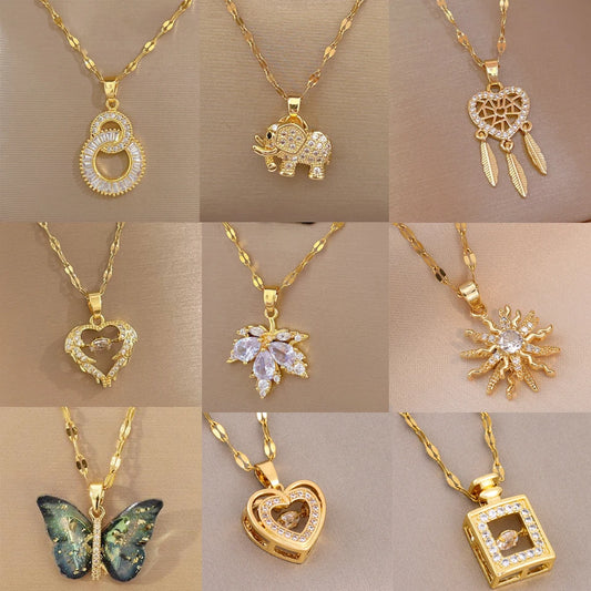 DaniLuxe “Infinite Heart” Zircon Circle Pendant