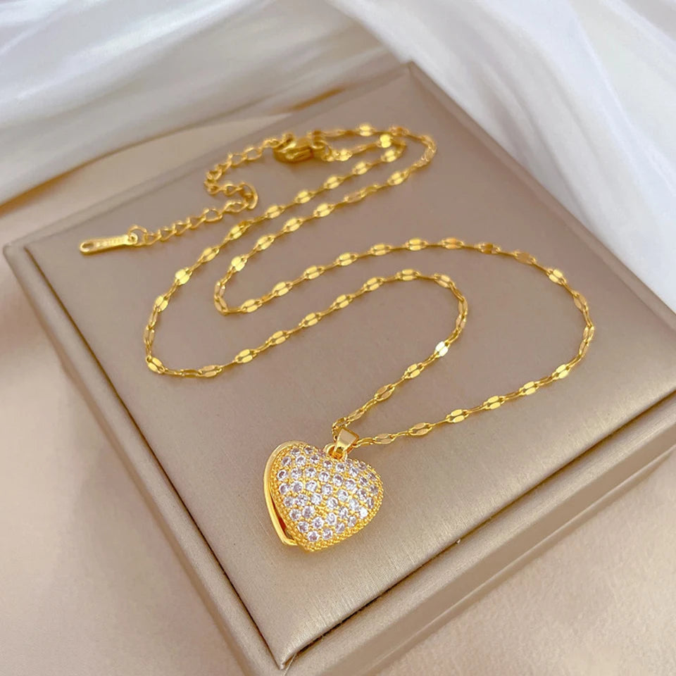 DaniLuxe “Infinite Heart” Zircon Circle Pendant