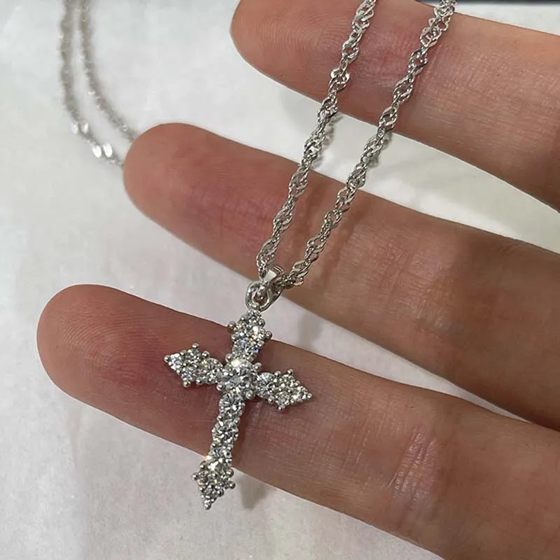 DaniLuxe “Radiant Faith” Mood-Tracking Cross Pendant Necklace