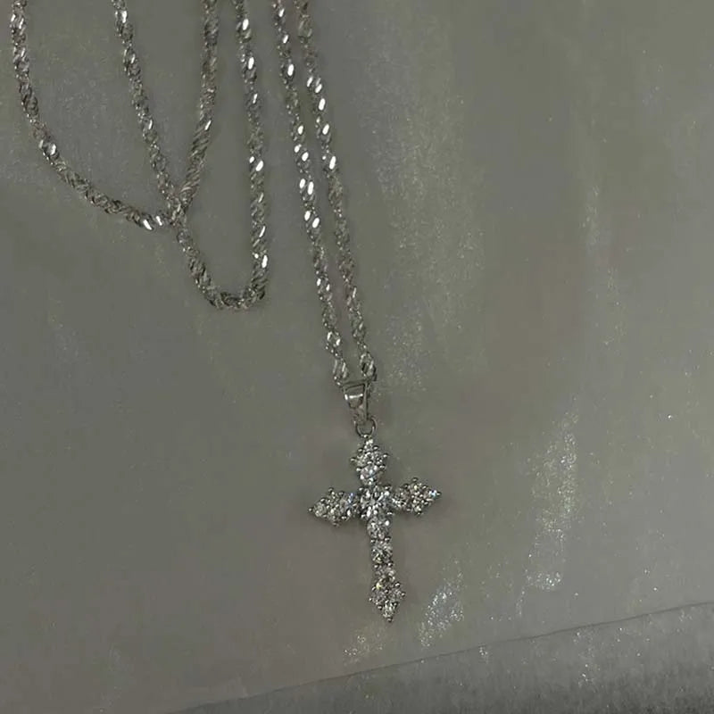 DaniLuxe “Radiant Faith” Mood-Tracking Cross Pendant Necklace