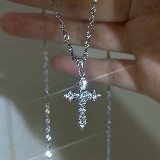 DaniLuxe “Radiant Faith” Mood-Tracking Cross Pendant Necklace