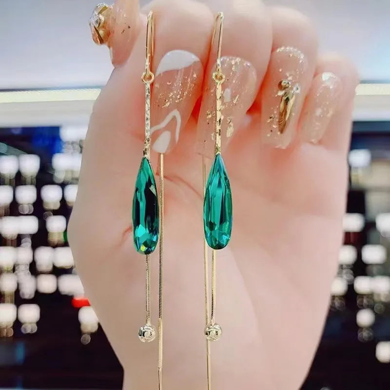 DaniLuxe “Golden Angle” Geometric Drop Earrings