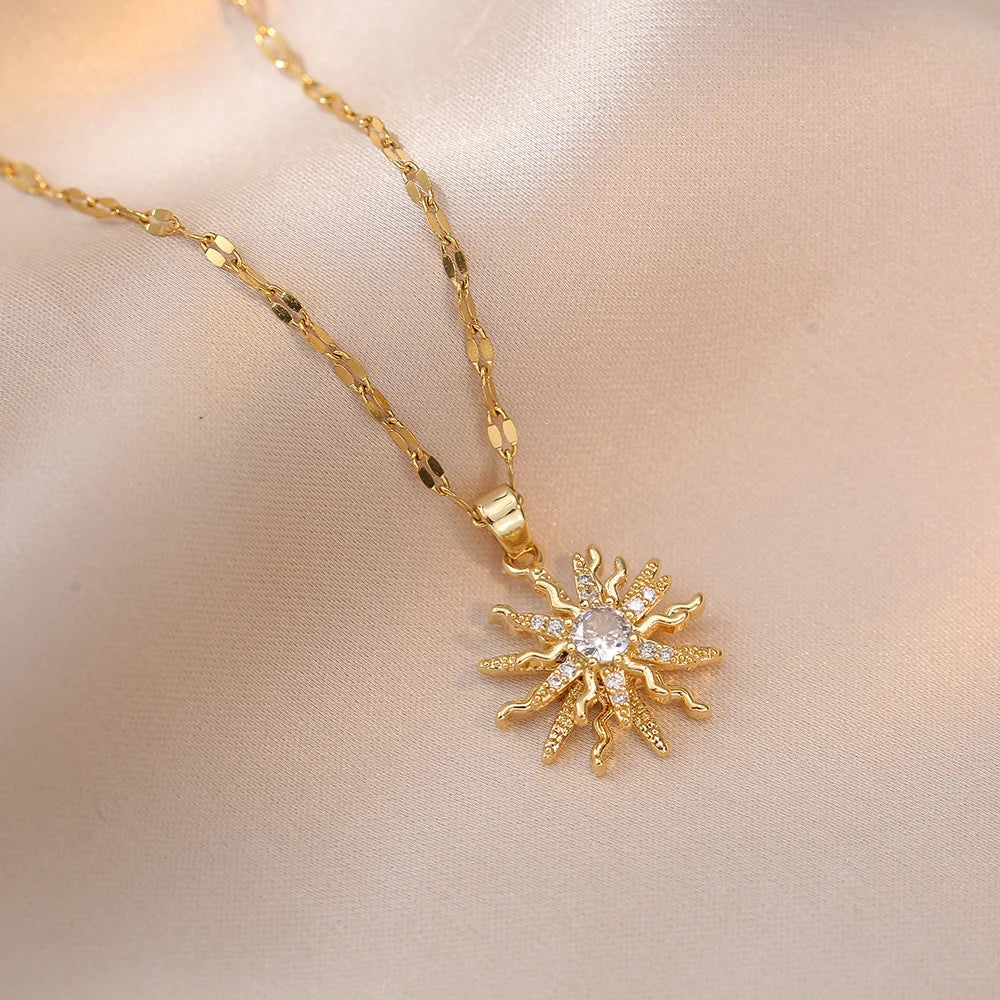 DaniLuxe “Botanica Glow” Plant-Inspired Pendant Necklace – Mood & Wellness Tracker