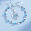 DaniLuxe™ Silver Heart Jewelry Set