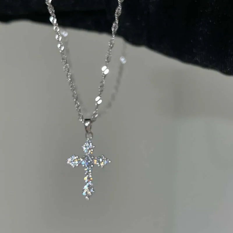 DaniLuxe “Radiant Faith” Mood-Tracking Cross Pendant Necklace