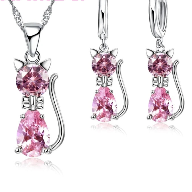 DaniLuxe “Whispers of Grace” Fox Jewelry Set – Necklace & Earrings