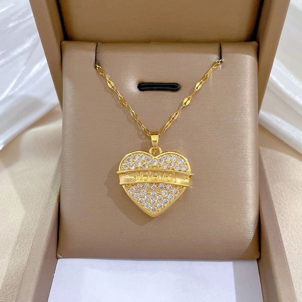 DaniLuxe “Infinite Heart” Zircon Circle Pendant