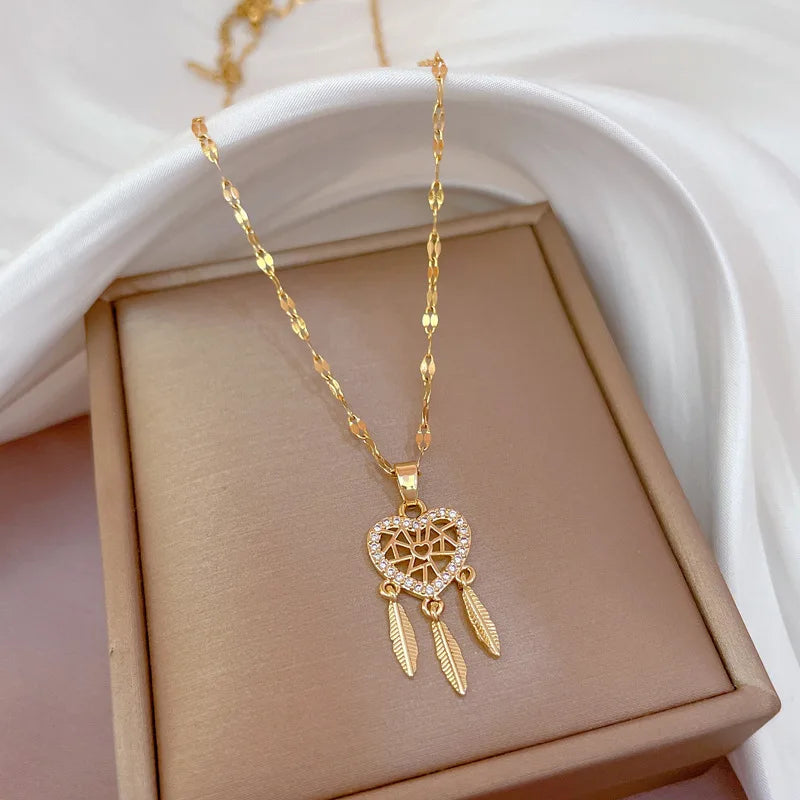 DaniLuxe “Infinite Heart” Zircon Circle Pendant