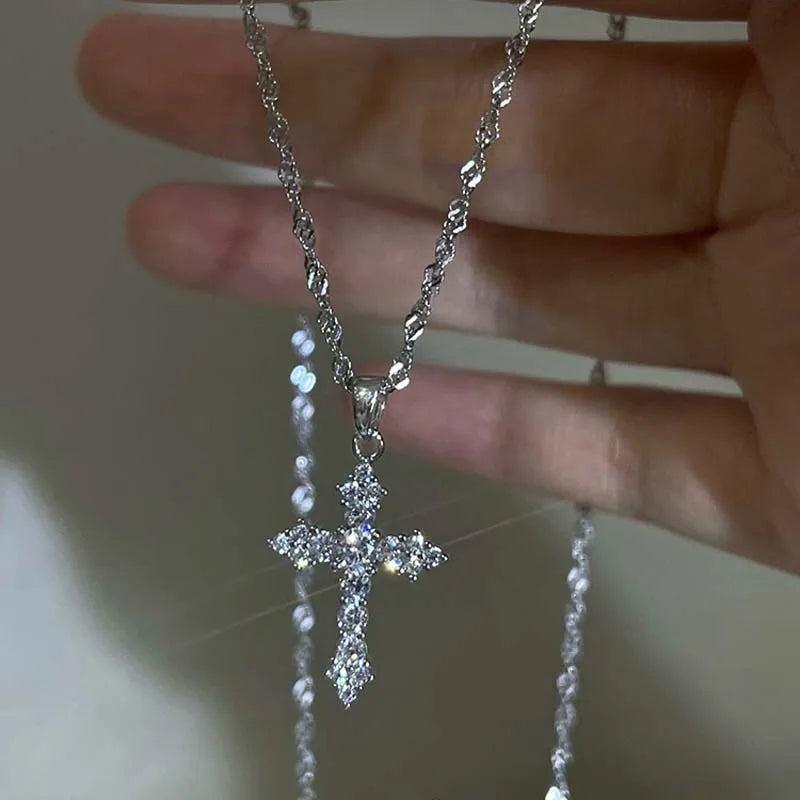 DaniLuxe “Radiant Faith” Mood-Tracking Cross Pendant Necklace