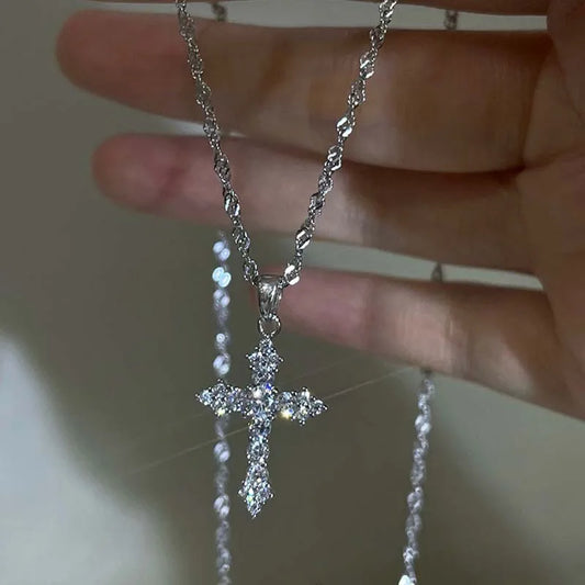DaniLuxe “Radiant Faith” Mood-Tracking Cross Pendant Necklace